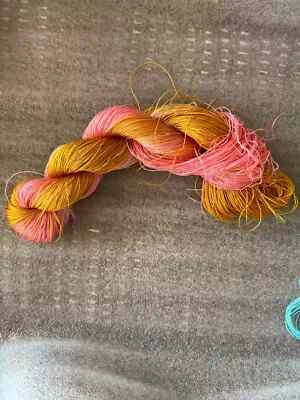 24silk tight twisted water ripple mulberry silk,hand-dyed gradient silk thread - Image 1 of 2