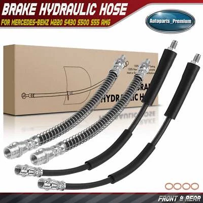 Manguera hidráulica de freno delantero y trasero 4 piezas para Mercedes-Benz W220 S430 S500 S55 AMG Foto 1 de 4