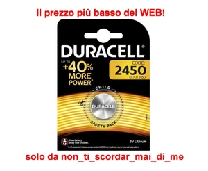 DURACELL 2450 BATTERIA A BOTTONE PILA LITIO 3V CR2450 DL2450 ECR2450 - Zdjęcie 1 z 2