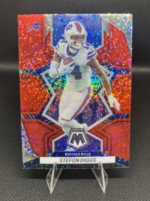 2022 Panini Mosaic Sparkle Stefon Diggs Buffalo Bills Red Sparkle #21 SP NM-MT - Image 1 of 4