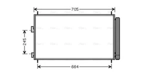 AVA Aircon Condenser TO5410D for TOYOTA RAV 4 MK III (2006) RAV 4 2.2 D4D etc - Picture 1 of 7