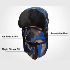 1 Stück Winter Trapper Trooper Mütze Ski Winddicht Maske Winter Ohrenklappe Winter Skimütze - Bild 1 von 7