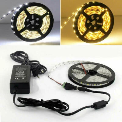 5m 12V LED Stripe Set 2835/5050 SMD Streifen Band Leiste warm kalt weiß+Netzteil - Bild 1 von 4