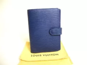 Auth LOUIS VUITTON Epi Blue Document Holders Small Ring Agenda Cover #a191 - Picture 1 of 12
