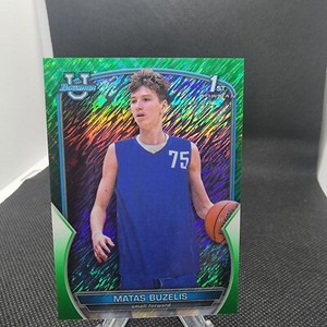 2022-23 Bowman Chrome University Matas Buzelis Green Shimmer Refractor #49/99