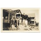 Vintage Photo Family Vacation Battery B Beach House Hotel C1920 Summer Snapshot
