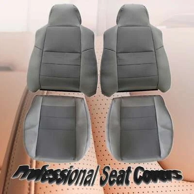For 2003-2007 Ford F250 F350 F450 Both Driver & Passenger Cloth Seat Cover Gray - Image 1 of 4