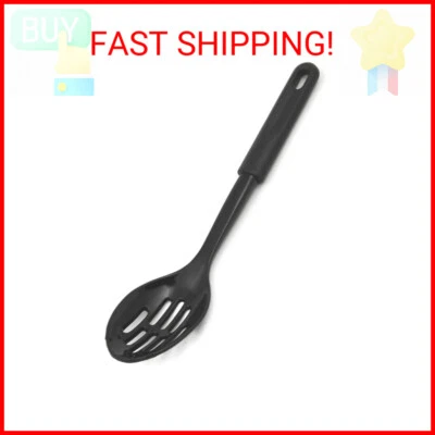 Chef Craft Basic Nylon Slotted Spoon, 11.5 inch, Black - Image 1 of 2