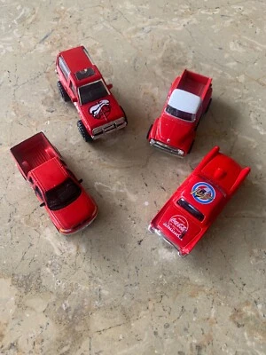 Лот из 4 грузовиков Majorette Coca Cola Chevy 57 Ford Thunderbird и MatchBox Ford  - Изображение 1 из 4