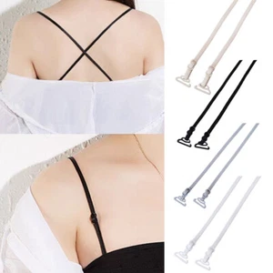 Dünner Spaghettiträger Unterwäsche Träger unsichtbarer Schulter BH Gummibänder Damen↕ - Bild 1 von 26