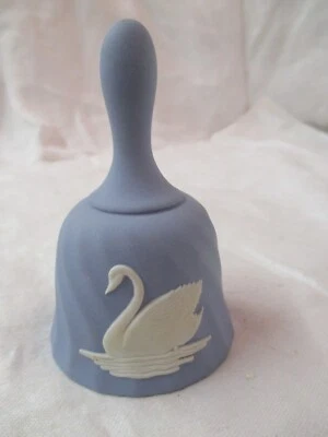 Vintage Wedgwood blue Jasperware Bell Swan - Image 1 of 3