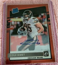 Cole Kmet 2020 Optic Rated Rookie Red SSP On Card Auto /50 - Chicago Bears