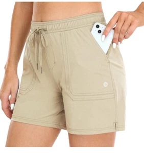 Women's Hiking Shorts, Golf Running Shorts Quick Dry Large Color Grey - Picture 1 of 6