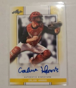 CALVIN HARRIS AUTO #17/25 2019 LEAF PERFECT GAME BLUE AUTO CHICAGO WHITE SOX
