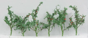 JTT Miniaturbaum # 95526 Tomatenpflanzen montiert 1-1/2" 3,8 cm hoch O Neu in Verpackung - Bild 1 von 1