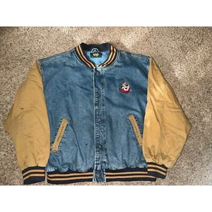 Vintage Tony The Tiger Kellogg's Snap Button Denim Bomber Jacket Size XL *LESEN* - Bild 1 von 15