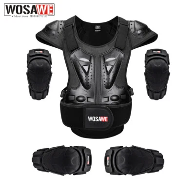 Colete WOSAWE adulto moto armadura corporal patinação joelho proteção equitação cotovelo almofadas - Imagem 1 de 4