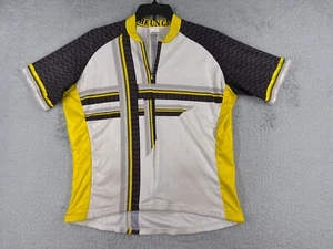 VO Max Cycling Jersey Adult 2XL XXL White Yellow 1/2 Zip Polyester READ - Picture 1 of 13