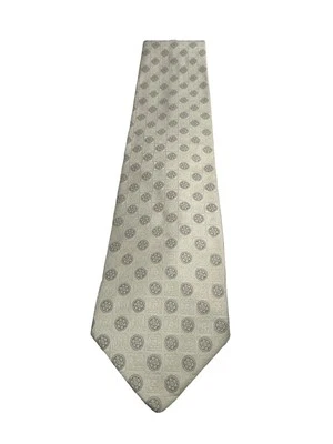 Bachrach 100% Silk Ivory Textured Necktie Made In Italy RARE Havana Pattern EUC - Image 1 of 4