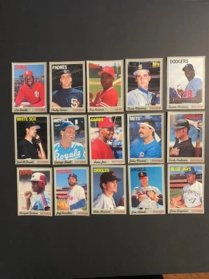 Lote (15) de revistas de cartões de beisebol 1992 estilo 1970 corte à mão - Brett, Grissom +++ - Imagem 1 de 4