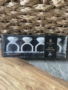 Marcel Wanders For M&S Set Of 4 White Porcelain Diamond Ring Shape Napkin Rings - Picture 1 of 4