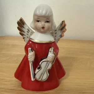 Vintage Weihnachtsengel mit Geige handbemalt Made in Japan - Bild 1 von 4