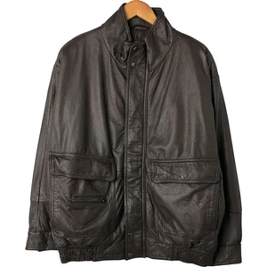 Used MEMBERS ONLY padded leather jacket size L men's size L - Picture 1 of 15