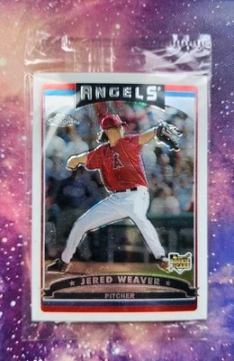 Topps Chrome Jered Weaver RC 2006 refractor serie #'d 519/599 #CRC8 sellado Foto 1 de 2