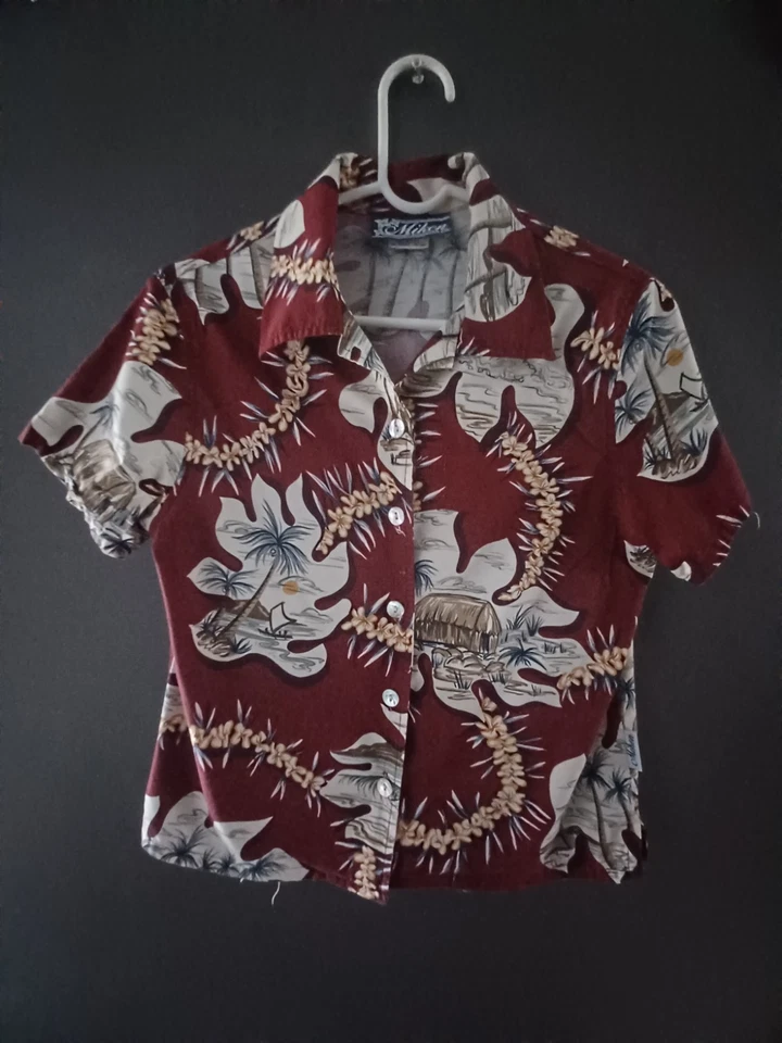 Camisa hawaiana vintage años 90 Miken Clothing Co para hombre talla M Foto 1 de 4