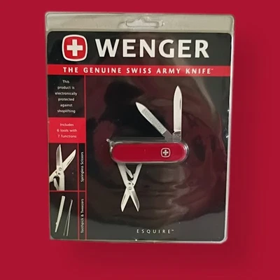 Navaja Suiza Wenger Esquire NUEVA 6 Implementos 7 Funciones Sellada 65mm Roja Foto 1 de 4