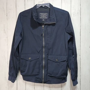 Vintage American Eagle Outfitters AEO Mens Blue Full Zip Jackst Size Medium Tall - Picture 1 of 11