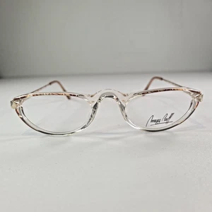 Vintage 80s Maggy Rouff MR305 Clear Tortoise Eyeglasses Fait Main New 128mm - Picture 1 of 11