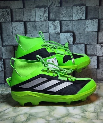 Chuteiras de beisebol Adidas Adizero Edge+ TPU verde solar masculinas tamanho 11.5 IH6139 - Imagem 1 de 4