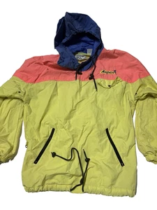 Vintage ICED Sports Jacket Neon 90's Small Ski Pullover Retro Yellow Winter USA - Picture 1 of 5