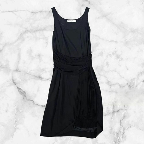 DIOR Abito Christian Deal pezzo unico epoca Galliano seta 100 nero