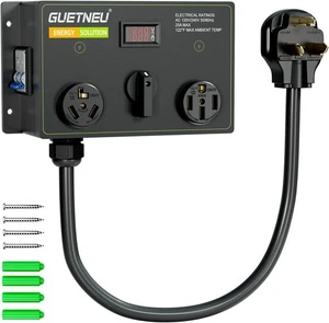 GUETNEU 240 VAC Manual Splitter Switch with Breaker, NEMA: 10-30P to 10-30R 14- - Picture 1 of 8