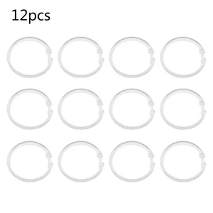 12 Pieces Clear Plastic Curtain Rings Set for Creative Shower Curtain O Rings Ho - Picture 1 of 8
