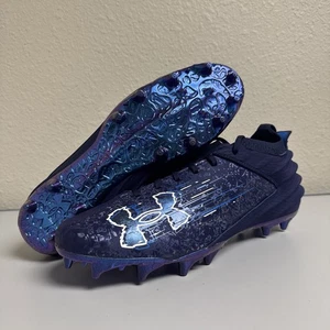 Under Armour Blur Smoke 2.0 MC Suede Mens Size 13 Football Cleats Midnight Navy - Picture 1 of 7