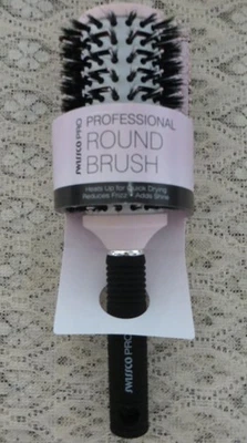 Swissco Pro Lt PINK Round Hair Brush Reduce Frizz Add Shine Boar &Flex Bristles - Image 1 of 4