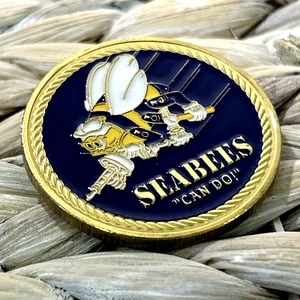 SEABEES-🐝US Navy Can Do "We Build~We Fight Challenge Coin - Picture 1 of 7