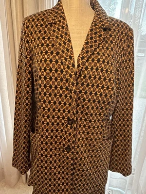 Chaqueta Blazer CAbi Kensington Propia Destacada Medallion 3372 Mostaza y Azul L Foto 1 de 4