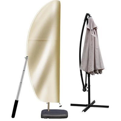 Cubierta de paraguas de patio de 9 pies a 14 pies - Cubiertas voladizas desplazadas impermeables con Foto 1 de 4