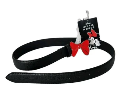 ¡NUEVO CON ETIQUETAS! Cinturón con hebilla de lazo rojo Minnie Mouse Disney's Concept One - para mujer talla mediana Foto 1 de 4