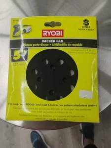 Ryobi 5" Hook and Loop Backer Pad Works W Most 4-holescrew Pattern Orbital - Picture 1 of 2