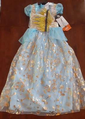 Hyde and Eek Boutique Girls Princess Costume, Size S, Blue & Gold, New With Tags - Image 1 of 4