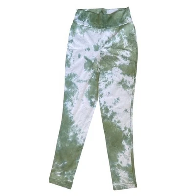 Leggings REALES Verde Salvia Recortados Tie Dye de tiro alto, Talla Pequeña, Atletismo, Gimnasio Foto 1 de 4