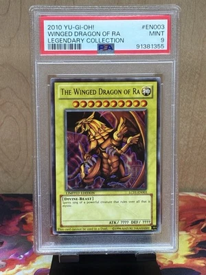 2010 Yugioh Legendary Collection EN003 The Winged Dragon Of RA PSA 9 Mint - Image 1 of 2