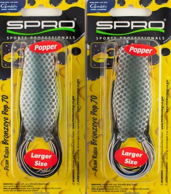 (LOTE DE 2) SPRO BRONZEYE POP 70 3/4 OZ SBEPP70NSHD DESAGRADABLE SOMBREADO BN2330 Foto 1 de 3