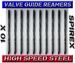 10x VALVE GUIDE HSS REAMER KIT CHEVY,FORD,HARLEY 310,311,312,343,315,317,318,327 - Picture 1 of 5