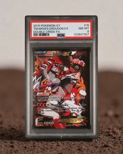 2015 Pokemon XY Double Crisis Magma's Groudon EX #15 Full Art PSA 8 Graded Card - Bild 1 von 3